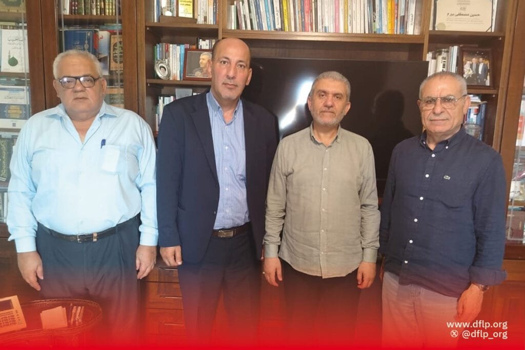 الديمقراطية تبحث مع وزير العمل اللبناني السابق مصطفى بيرم أوضاع اللاجئين الفلسطينيين في لبنان